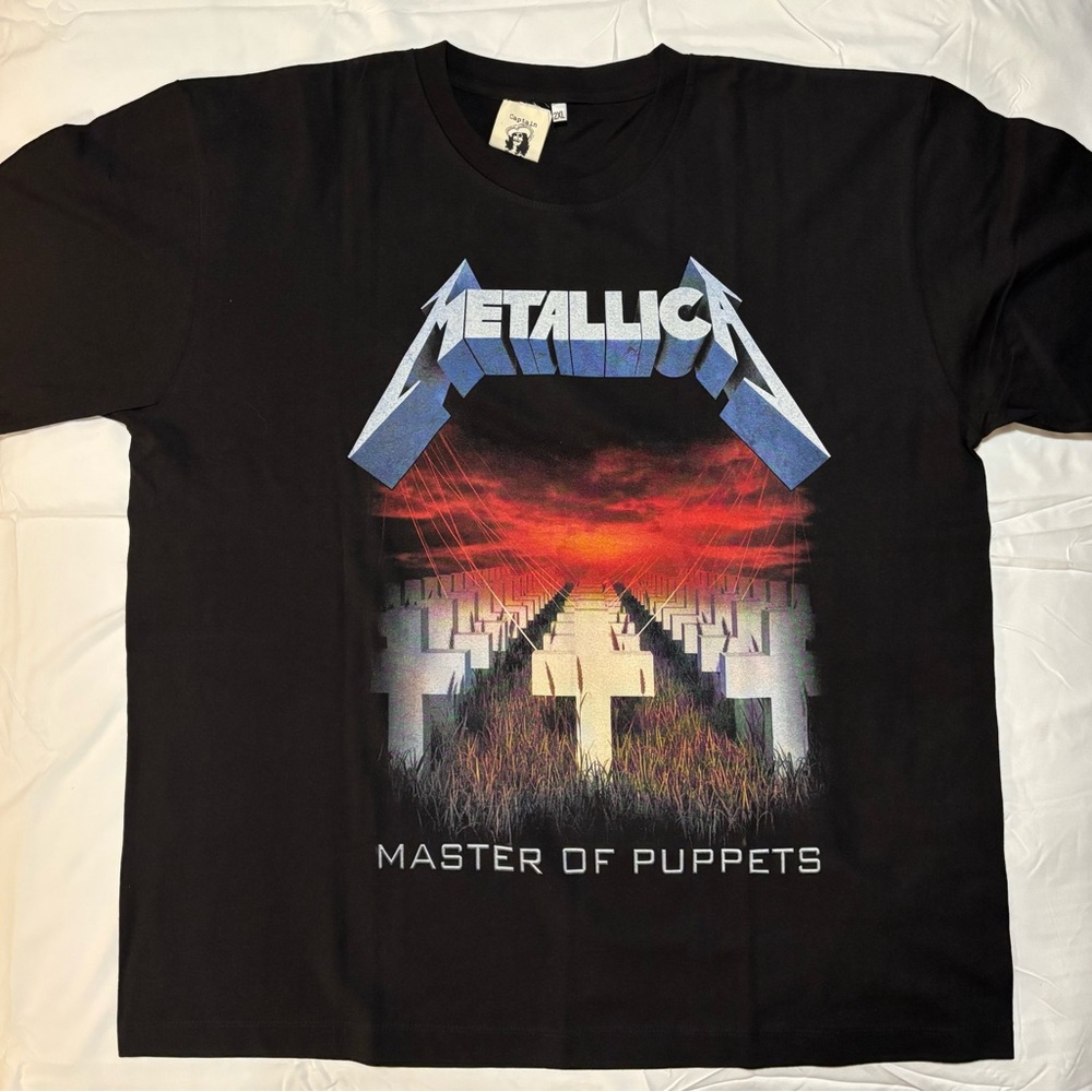 Metallica Master of Puppets Black Graphic T-Shirt 2XL